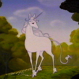 The Unicorn standing on a hill in her forest.